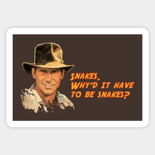 Indiana Jones Snakes Quote Sticker